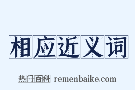 相应近义词是什么意思的图片